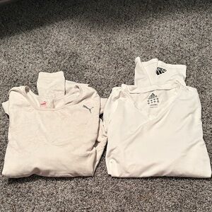 Adidas & Puma Women’s White Cold Gear long Sleeve Tops